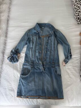 Joie vintage Light Blue Denim Shirt Dress